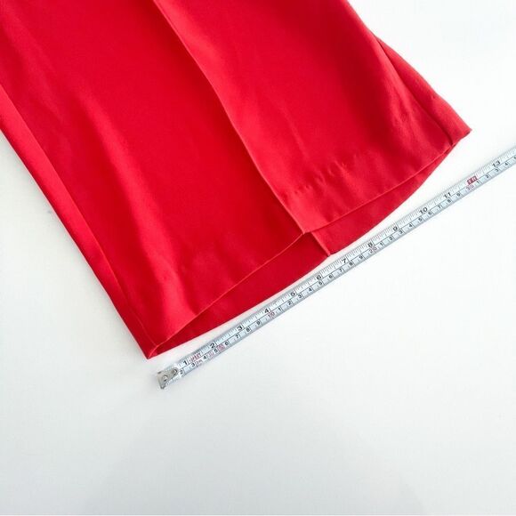 Warehouse High Waist Wide Leg Trousers Red Women's US 4 Polyester - Picture 10 of 13